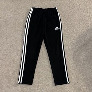 Adidas Youth 3-Stripe Athletic Joggers Black/White